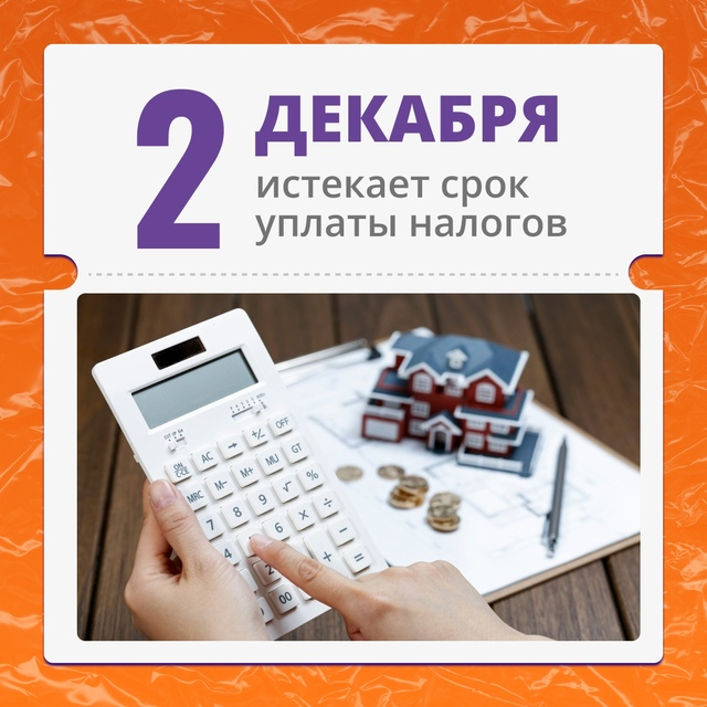 Срок уплаты имущественных налогов за 2023 год не позднее 2 декабря 2024 года.